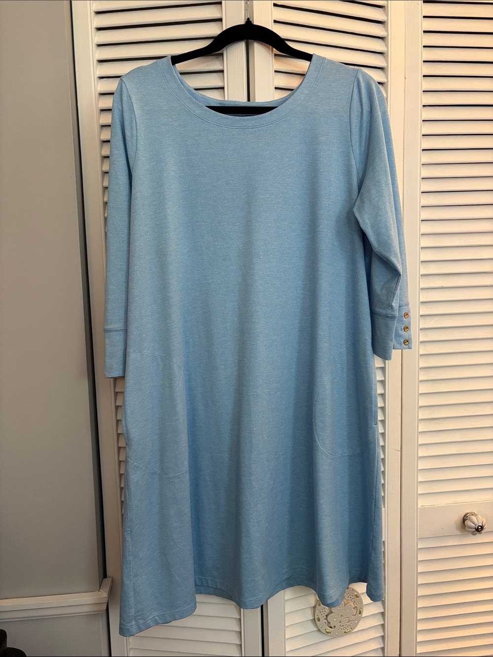 🩵 Light Blue 3/4 Sleeve Swing Dress 🩵